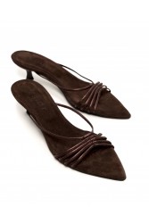 'ESIOT Zouloufi Brown Women's Mules