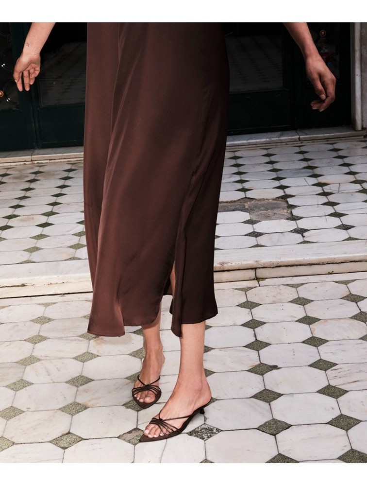 'ESIOT Zouloufi Brown Women's Mules