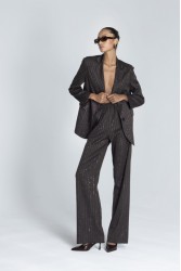 FOREVER YOUNG Cleo Sparkling Pants Καφέ Παντελόνι με Στρας