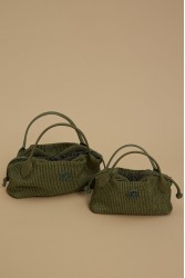 LA CHAINE Aelia Bag Khaki Straw Mini Χακί Μίνι Γυναικεία Τσάντα