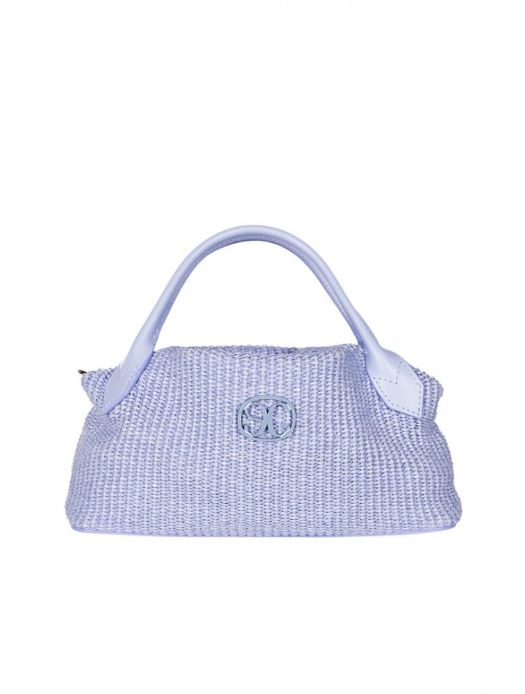LA CHAINE Aelia Bag Loulaki Straw Mini Light Blue Mini Women's Bag
