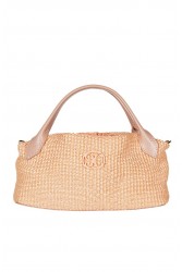 LA CHAINE Aelia Bag Peach Straw Mini Orange Mini Women's Bag
