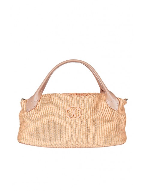 LA CHAINE Aelia Bag Peach Straw Mini Orange Mini Women's Bag