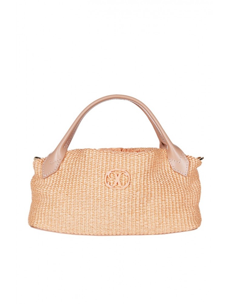 LA CHAINE Aelia Bag Peach Straw Mini Orange Mini Women's Bag