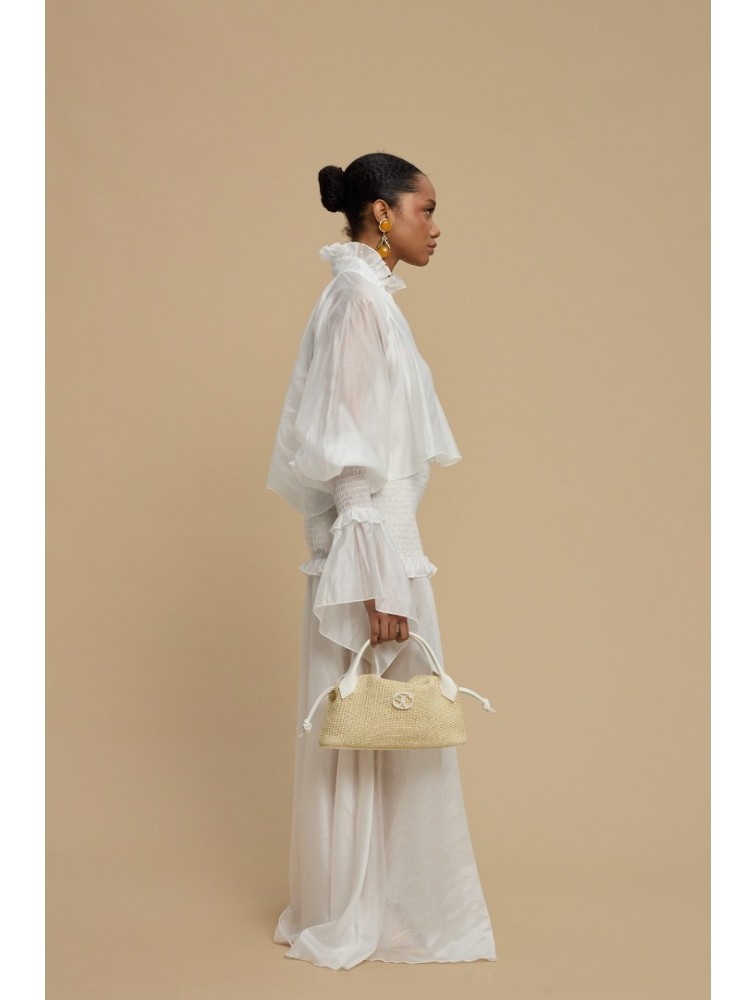 LA CHAINE Aelia Bag Straw White Women's Bag