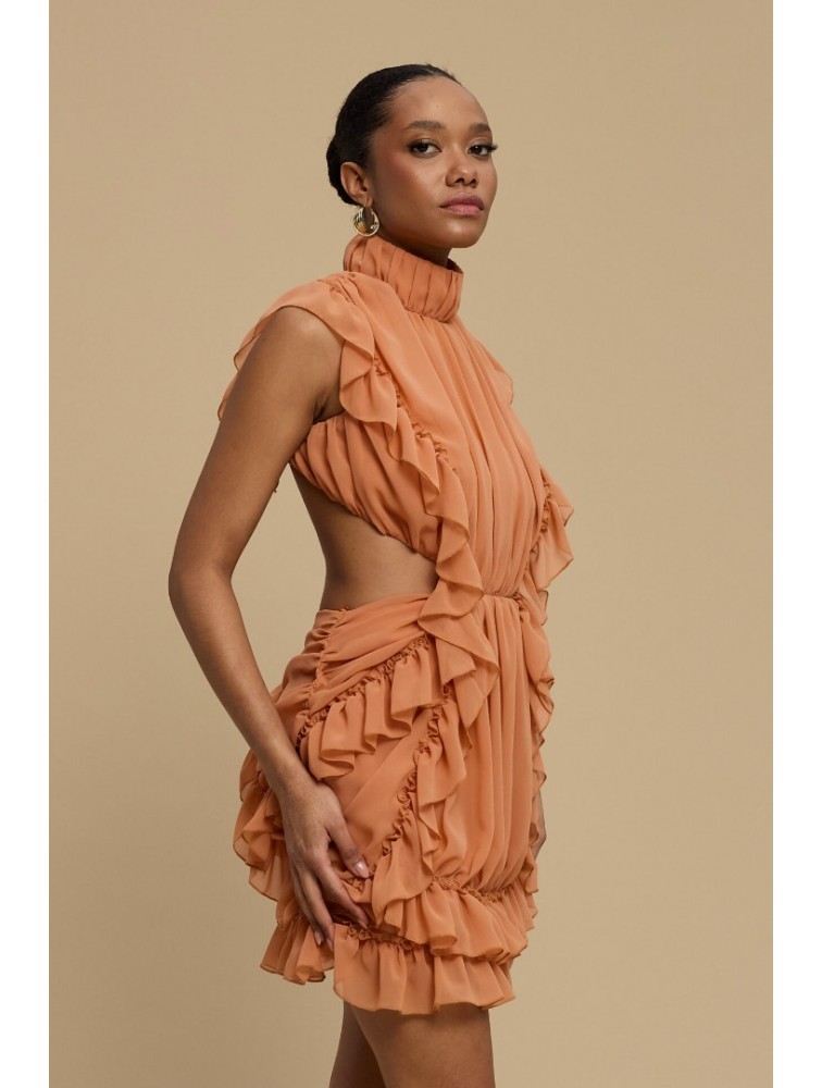 LA CHAINE Alcyone Dress Peach
