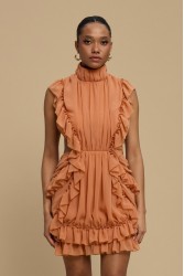 LA CHAINE Alcyone Dress Peach