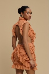 LA CHAINE Alcyone Dress Peach