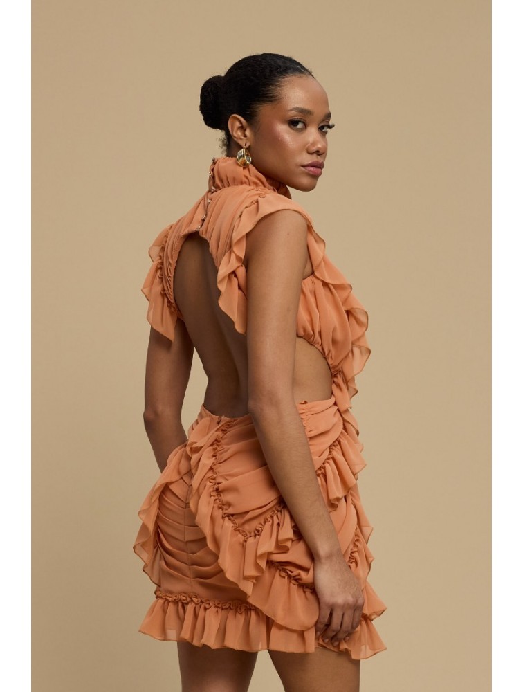 LA CHAINE Alcyone Dress Peach