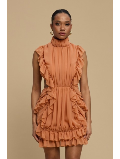 LA CHAINE Alcyone Dress Peach
