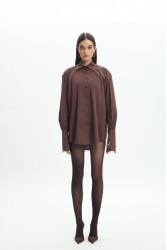 LA CHAINE Alia Shirt Brown