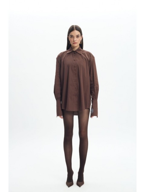 LA CHAINE Alia Shirt Brown Καφέ Πουκάμισο