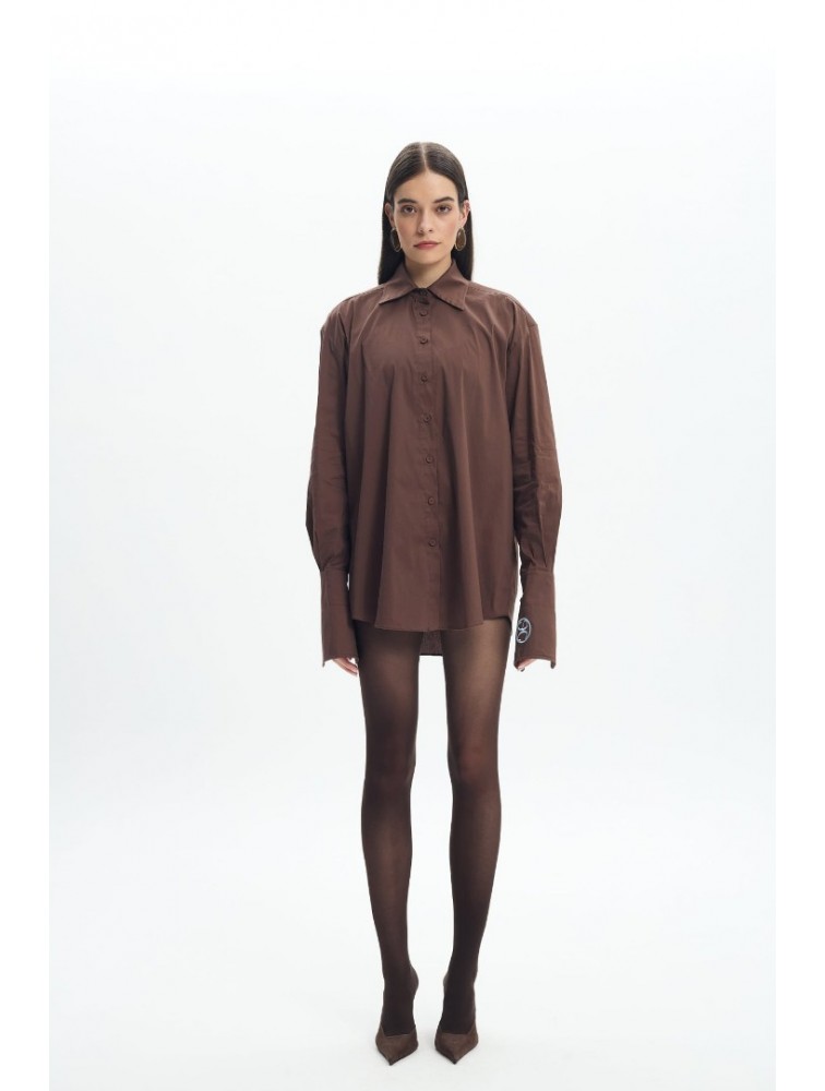 LA CHAINE Alia Shirt Brown