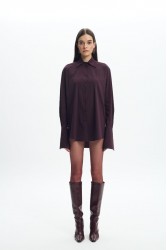 LA CHAINE Alia Shirt Cherry Lacquer