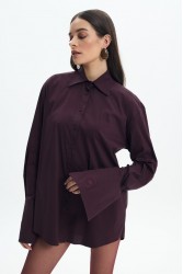 LA CHAINE Alia Shirt Cherry Lacquer