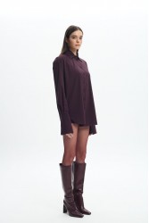 LA CHAINE Alia Shirt Cherry Lacquer