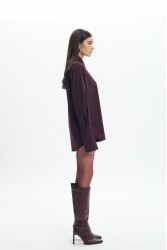LA CHAINE Alia Shirt Cherry Lacquer