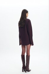 LA CHAINE Alia Shirt Cherry Lacquer