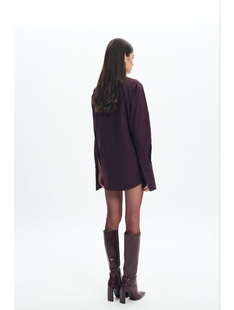 LA CHAINE Alia Shirt Cherry Lacquer