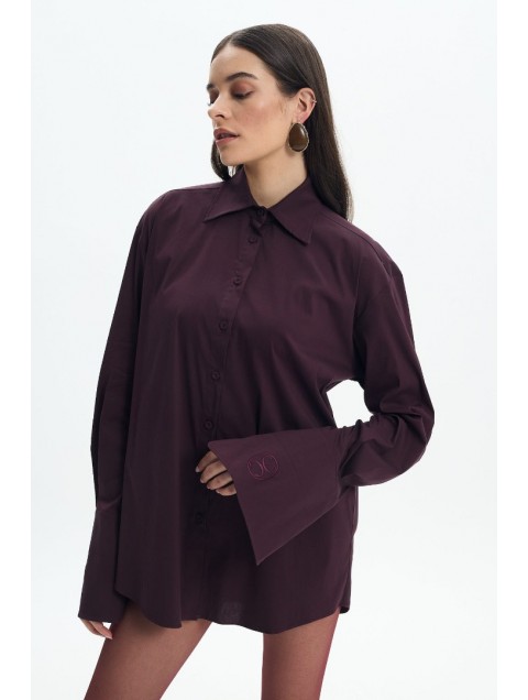 LA CHAINE Alia Shirt Cherry Lacquer Κερασί Πουκάμισο