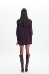 LA CHAINE Alia Shirt Cherry Lacquer