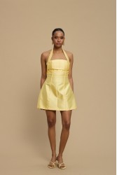 LA CHAINE Alma Dress Yellow Κίτρινο Μίνι Φόρεμα