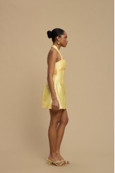 LA CHAINE Alma Dress Yellow Κίτρινο Μίνι Φόρεμα