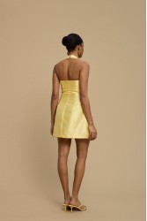 LA CHAINE Alma Dress Yellow Κίτρινο Μίνι Φόρεμα
