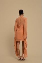 LA CHAINE Almea Dress Peach Πορτοκαλί Μίνι Φόρεμα