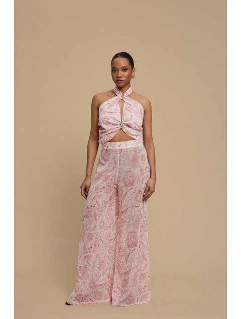 LA CHAINE Ammoudia Pant Vintage Rose Ροζ Παντελόνα