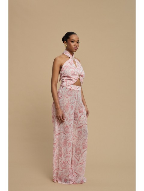 LA CHAINE Ammoudia Pant Vintage Rose Ροζ Παντελόνα