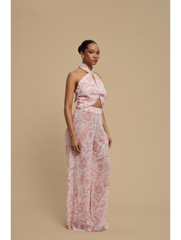 LA CHAINE Ammoudia Pant Vintage Rose Ροζ Παντελόνα