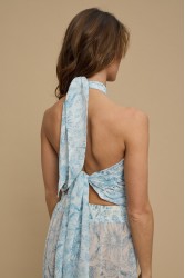 LA CHAINE Ammoudia Top Vintage Blue Μπλε Τοπ