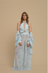 LA CHAINE Ammoudia Top Vintage Blue Μπλε Τοπ
