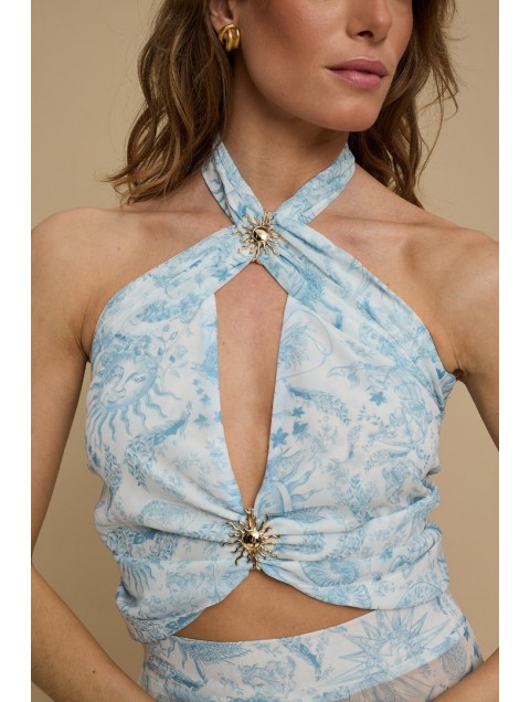 LA CHAINE Ammoudia Top Vintage Blue
