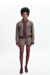 LA CHAINE Calia Bomber Cherry Lacquer Κερασί Μπόμπερ Τζάκετ