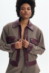 LA CHAINE Calia Bomber Cherry Lacquer Κερασί Μπόμπερ Τζάκετ