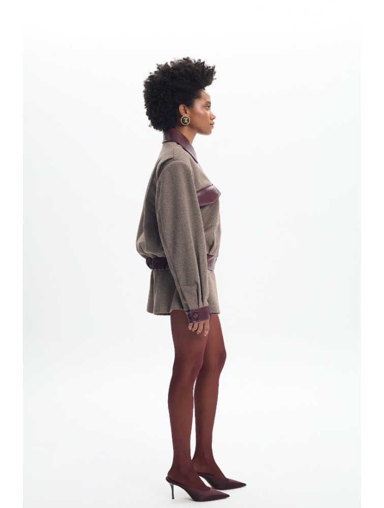 LA CHAINE Calia Bomber Cherry Lacquer Κερασί Μπόμπερ Τζάκετ
