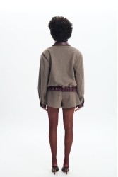 LA CHAINE Calia Bomber Cherry Lacquer Κερασί Μπόμπερ Τζάκετ