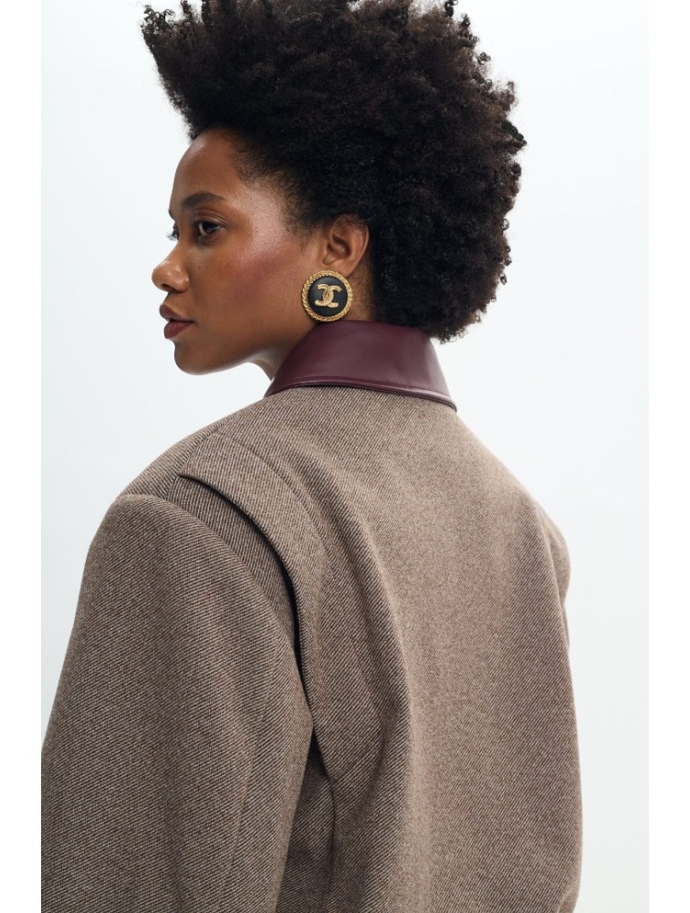 LA CHAINE Calia Bomber Cherry Lacquer Κερασί Μπόμπερ Τζάκετ