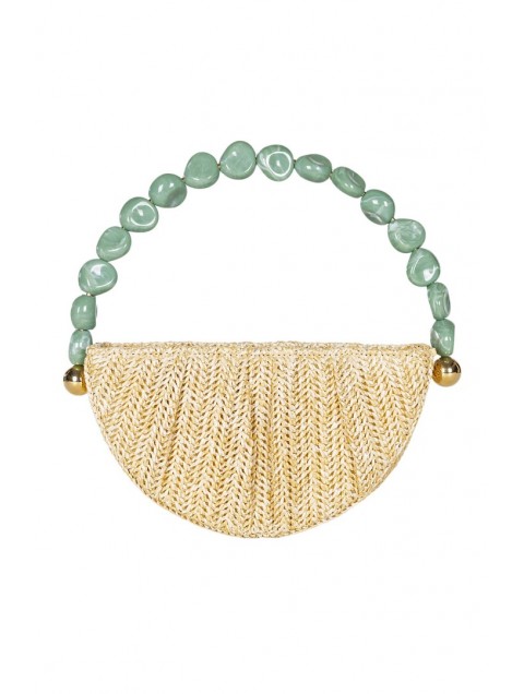 LA CHAINE Coralia Bag Pistacchio Τσάντα με Πράσινες Χάντρες