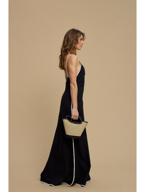 LA CHAINE Cyclades Dress Black Black Maxi Dress