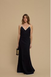 LA CHAINE Cyclades Dress Black Black Maxi Dress