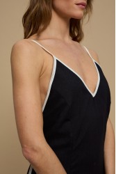 LA CHAINE Cyclades Dress Black Black Maxi Dress