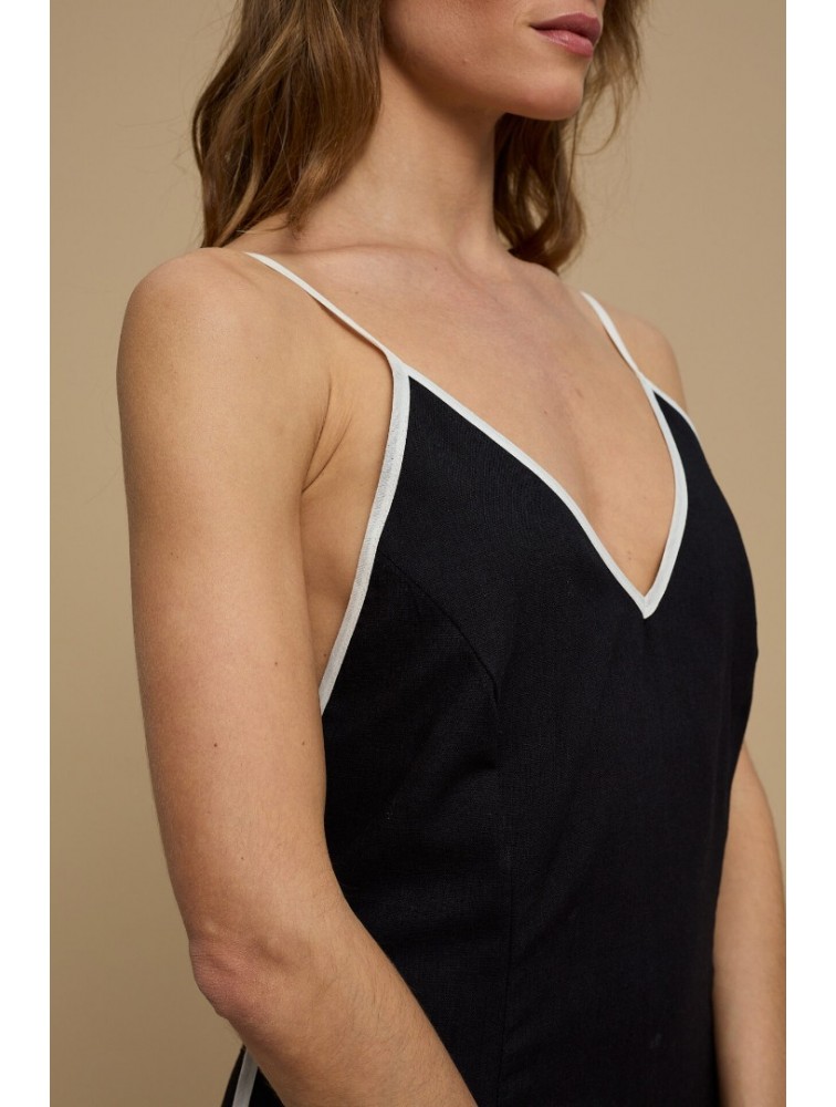 LA CHAINE Cyclades Dress Black Black Maxi Dress
