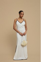 LA CHAINE Cyclades Dress White Λευκό Μάξι Φόρεμα