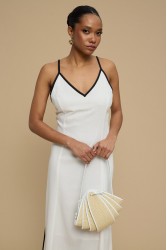 LA CHAINE Cyclades Dress White Λευκό Μάξι Φόρεμα