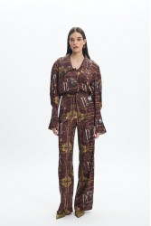LA CHAINE Harmony Pant Brown Καφέ Παντελόνι