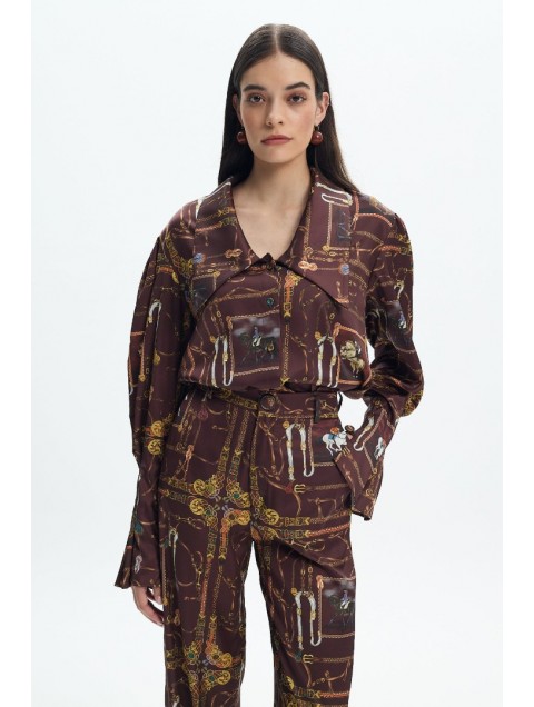LA CHAINE Harmony Shirt Brown Καφέ Πουκάμισο