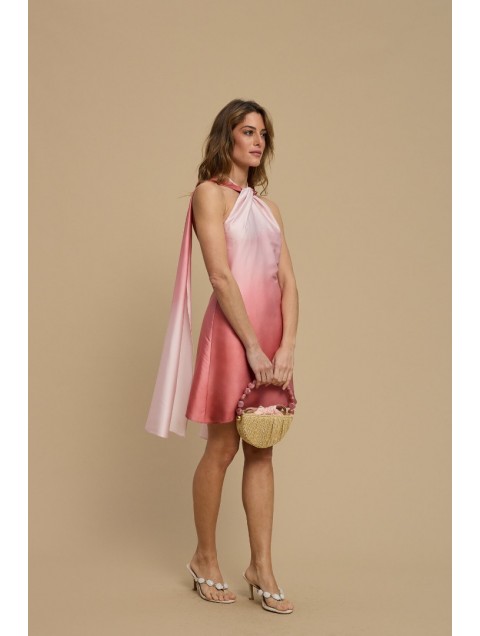 LA CHAINE Helia Dress Oasis Mini Pink Dress